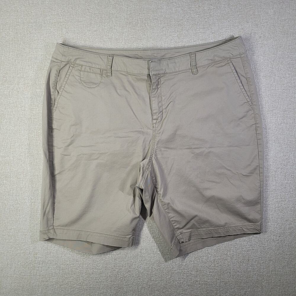 Lane Bryant Plus Size 18 Khaki Shorts - 9" Inseam